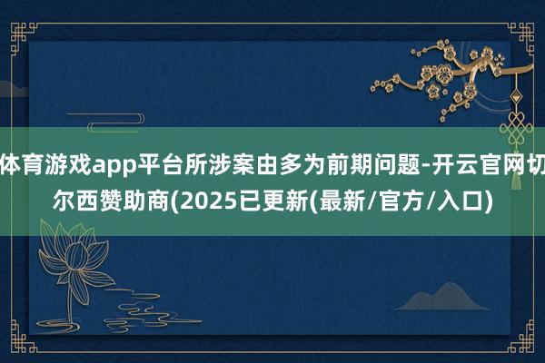 体育游戏app平台所涉案由多为前期问题-开云官网切尔西赞助商