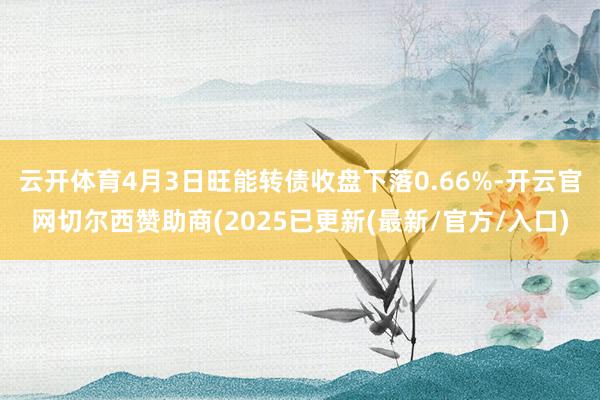 云开体育4月3日旺能转债收盘下落0.66%-开云官网切尔西赞